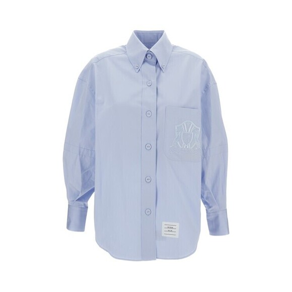 Thom Browne Supersized Long Sleeve Point Collar Shirt - NWT